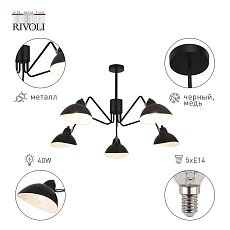 Подвесная люстра Rivoli Geraldine 4101-305 Б0055672 1