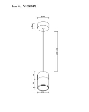 Подвесной светодиодный светильник Moderli Rinna V10867-PL 1