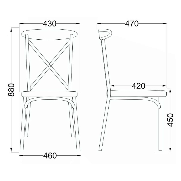 Кухонный стул AksHome Raff черный, пластик 78697 Фото № 2