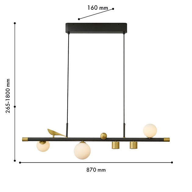 Подвесная светодиодная люстра Favourite Sparrow 4324-5P изображение 2 Подвесная светодиодная люстра Favourite Sparrow 4324-5P Фото № 2