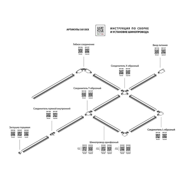 Шинопровод встраиваемый однофазный Lightstar Barra 501025 Фото № 3