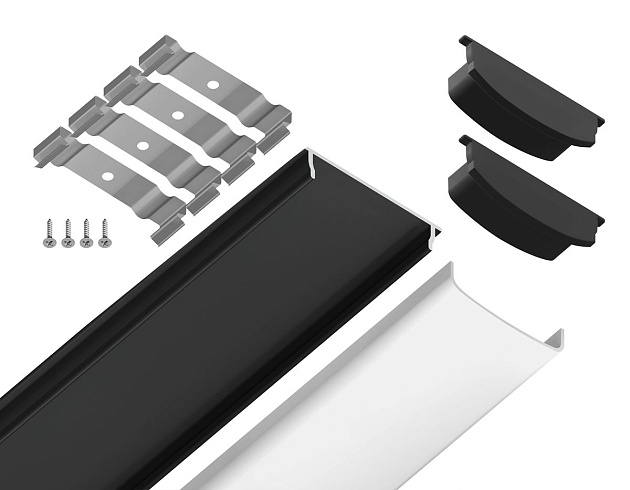 Профиль с рассеивателем Ambrella Illumination GP1600BK Фото № 7