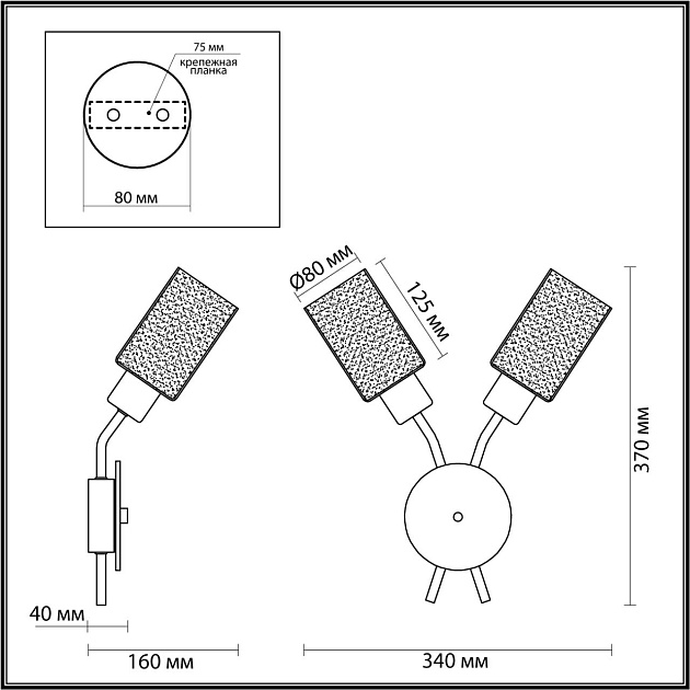 Бра Lumion County Fern 4492/2W Фото № 3