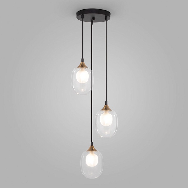 Подвесная люстра Eurosvet Spritz 70216/3 латунь изображение Подвесная люстра Eurosvet Spritz 70216/3 латунь Фото №