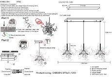 Подвесная люстра Crystal Lux GARDEN SP3х3 L1200 GOLD 4