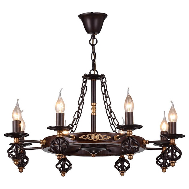 Подвесная люстра Arte Lamp Cartwheel A4550LM-8CK Фото № 
