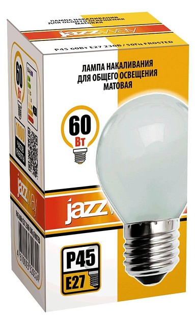 Лампа накаливания Jazzway E27 60W 2700K матовая 3320324 Фото № 2