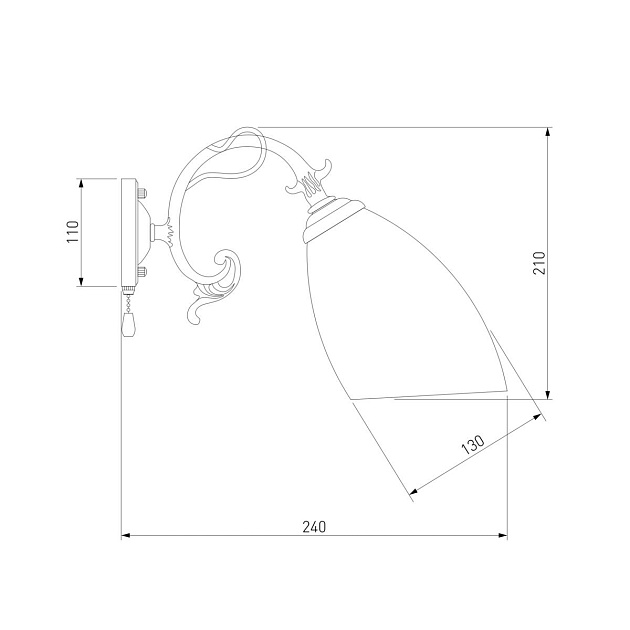 Бра Eurosvet 22010/1 античная бронза Фото № 2