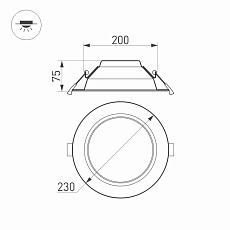 Встраиваемый светодиодный светильник Arlight IM-Cyclone-R230-30W Warm3000 022524(2) 1