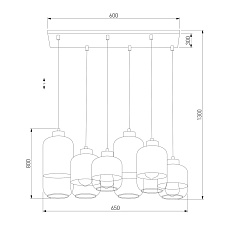 Подвесная люстра TK Lighting 3359 Marco Silver 2