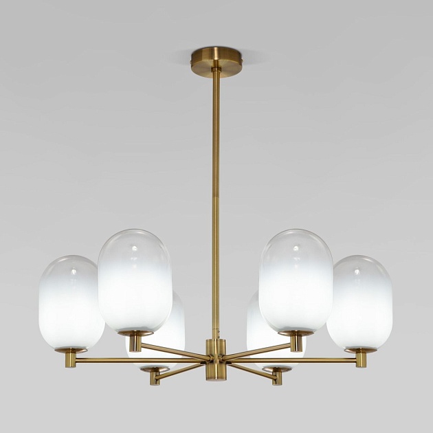 Подвесная люстра Eurosvet Loona 60161/6 латунь изображение Подвесная люстра Eurosvet Loona 60161/6 латунь Фото №