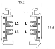 Шинопровод трехфазный Deko-Light D Line 2 м 710004 1