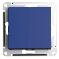 Переключатель двухклавишный Schneider Electric AtlasDesign 10A 250V аквамарин ATN001165 1