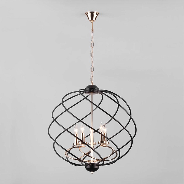 Подвесная люстра Eurosvet Sorrel 60105/5 черный Фото № 