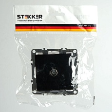ТВ-розетка Stekker Эрна черный PST00-9108-03 49152 2