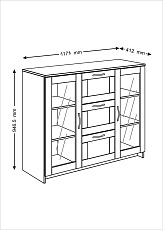 Тумба Шведский Стандарт Сириус 117х95 с 3 ящиками 2.02.03.380.3 3