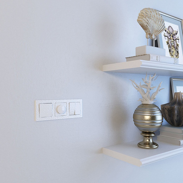 Выключатель Werkel Hammer двухклавишный проходной белый W1222001 4690389162398 Фото № 2