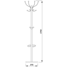 Напольная вешалка AksHome Beta белый, металл 50629 1