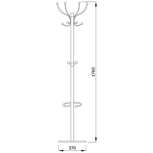 Напольная вешалка AksHome Beta белый, металл 50629 Фото № 2