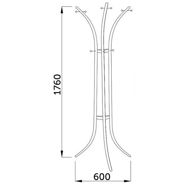 Напольная вешалка AksHome Spiner белый, металл 69043 Фото № 2
