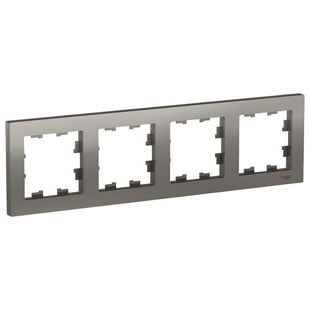 Рамка 4-постовая Schneider Electric AtlasDesign сталь ATN000904 изображение Рамка 4-постовая Schneider Electric AtlasDesign сталь ATN000904 Фото №
