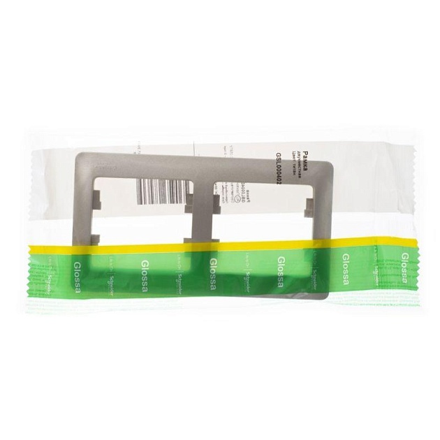 Рамка 2-постовая Schneider Electric Glossa титан GSL000402 Фото № 