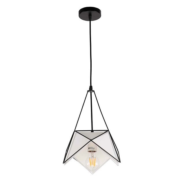 Подвесной светильник ЭкономСвет 10157/1BK WT Фото № 