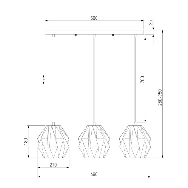 Подвесной светильник Eurosvet Moire 50137/3 белый изображение 2 Подвесной светильник Eurosvet Moire 50137/3 белый Фото № 2