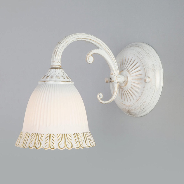 Бра Eurosvet Campina 60107/1 белый с золотом изображение Бра Eurosvet Campina 60107/1 белый с золотом Фото №