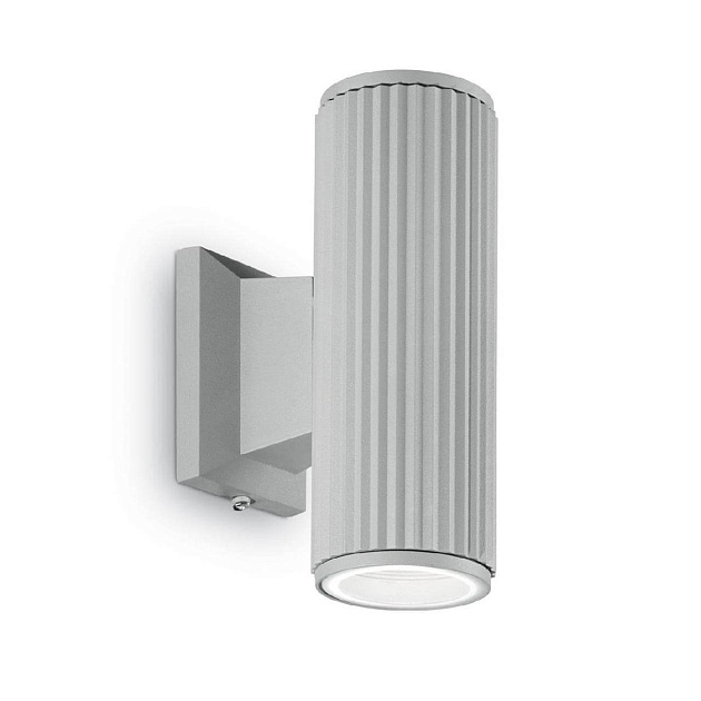 Уличный настенный светильник Ideal Lux Base AP2 Grigio 129440 Фото № 