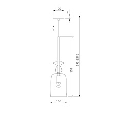 Подвесной светильник Eurosvet Dream 50194/1 янтарный 1