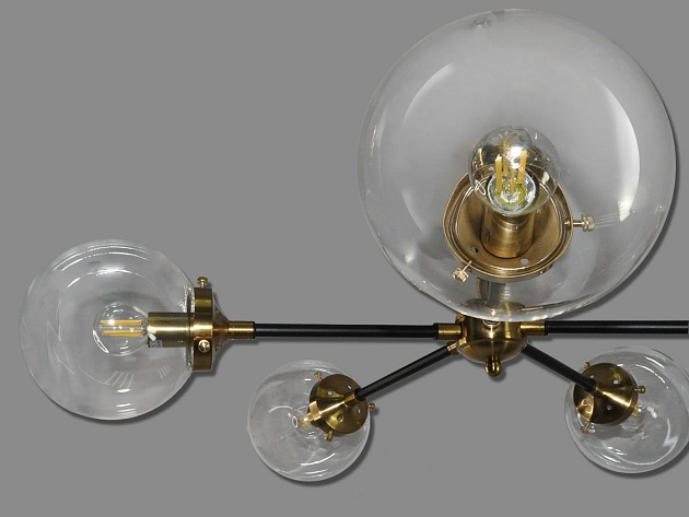 Потолочная люстра Elvan LU-208/5-E27-BkBaCl Фото № 4