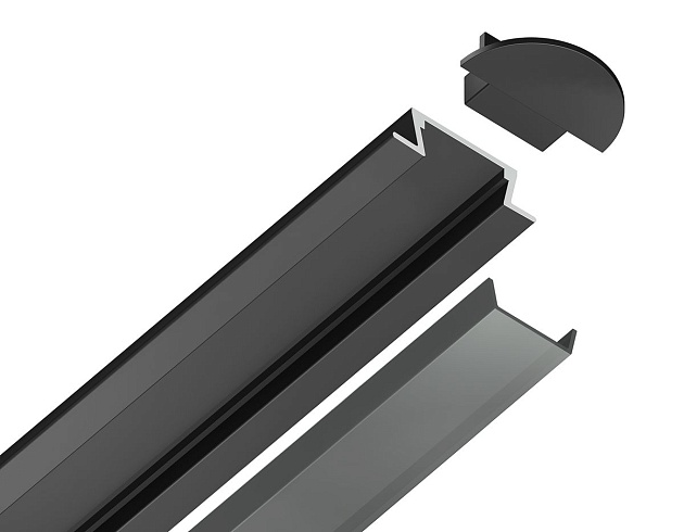 Встраиваемый профиль с рассеивателем Ambrella Illumination GP1001BK/BK Фото № 5