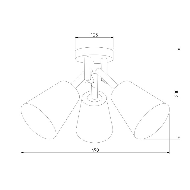 Потолочная люстра TK Lighting 658 Vaio Grafit 3 Фото № 2