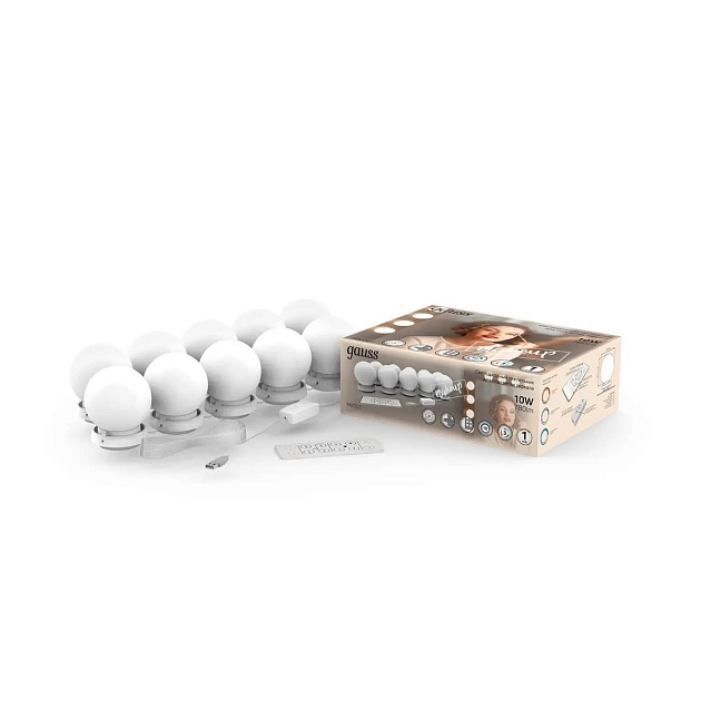 Светодиодный светильник для зеркал Gauss MAKEUP MK001 изображение 6 Светодиодный светильник для зеркал Gauss MAKEUP MK001 Фото № 6