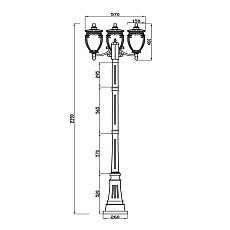 Садово-парковый светильник Maytoni Fleur O414FL-03GB 1