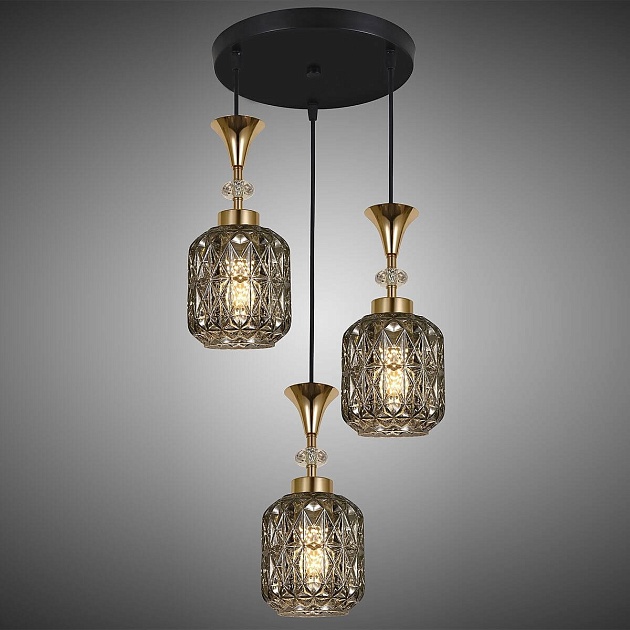 Подвесная люстра Reluce 02003-0.9-03 Smoke Фото № 3