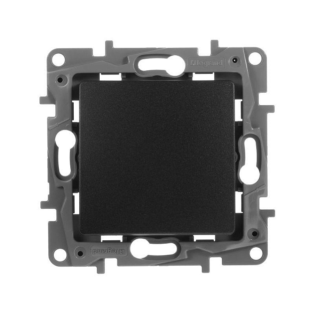 Выключатель одноклавишный Legrand Etika 10A 250V антрацит 672601 Фото № 