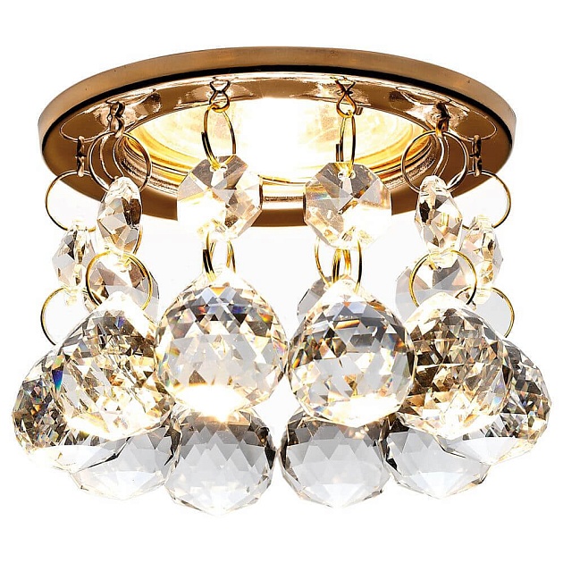 Встраиваемый светильник Ambrella light Crystal K2051 CL/G Фото № 