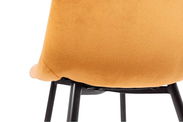 Кухонный стул AksHome Dallas горчичный, велюр 76330 изображение 4 Кухонный стул AksHome Dallas горчичный, велюр 76330 Фото № 4