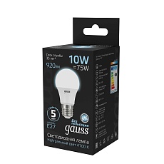 Лампа светодиодная Gauss LED A60 E27 10W 4100K матовая 102502210 4