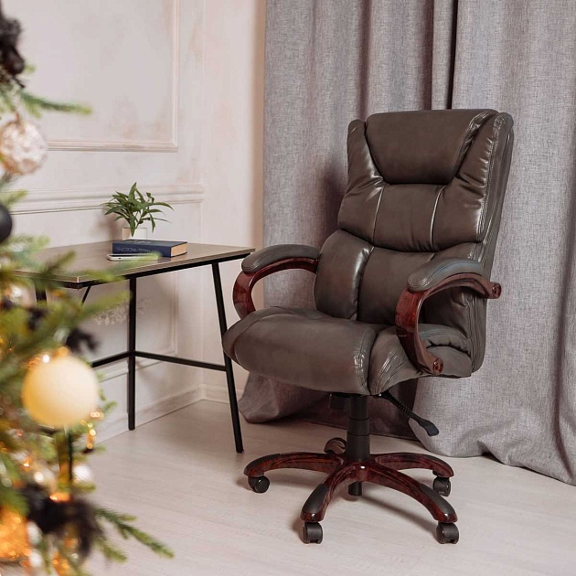 Кресло руководителя AksHome Boss серый, экокожа 48359 изображение 6 Кресло руководителя AksHome Boss серый, экокожа 48359 Фото № 6