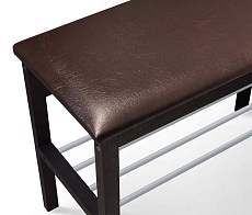 Обувница Sheffilton Альберо SHT-B2 венге/коричневый/алюм.метал 7097127202 2