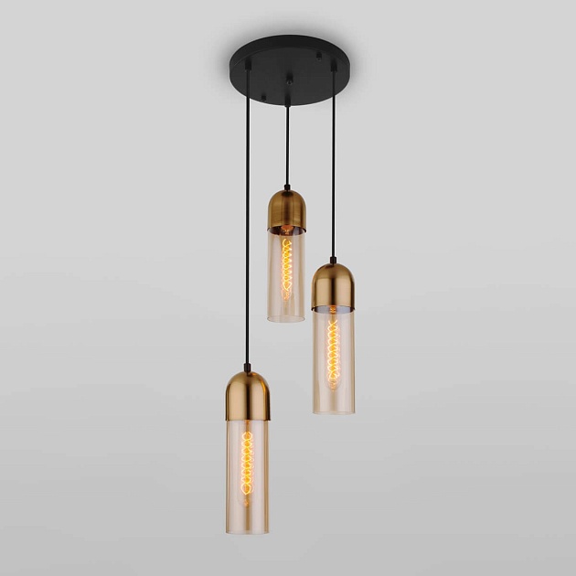 Подвесная люстра Eurosvet Airon 50180/3 янтарный Фото № 3