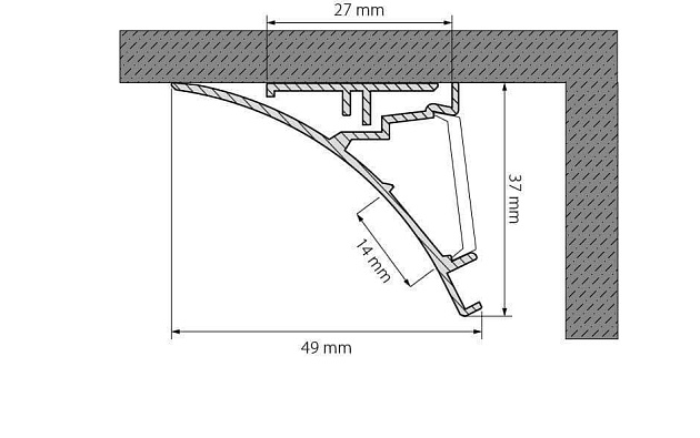 Профиль Arlight KARNIZ-R-2000 ANOD 021649 Фото № 3