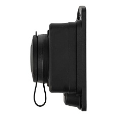 Розетка каучуковая 1 гнездо с крышкой черная, с/3, 16А, IP44, PROconnect 111-111-4 1