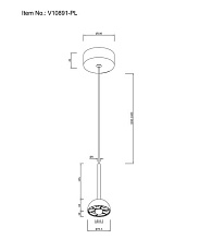 Подвесной светодиодный светильник Moderli Fiona V10891-PL 1