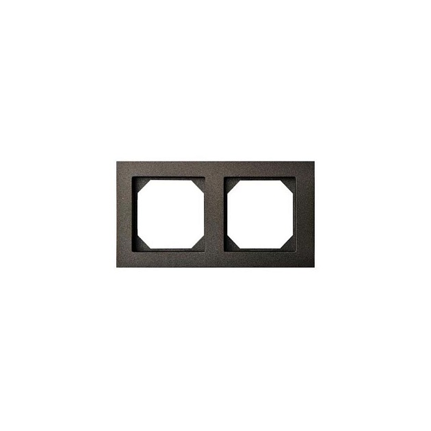 Рамка 2-постовая Liregus Epsilon антрацит 28-117 Фото № 