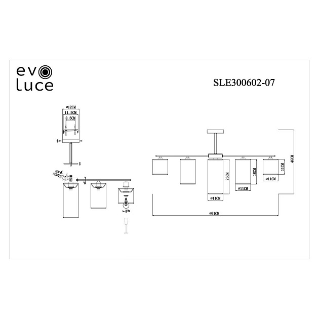 Потолочная люстра Evoluce Essenza SLE300602-07 Фото № 2