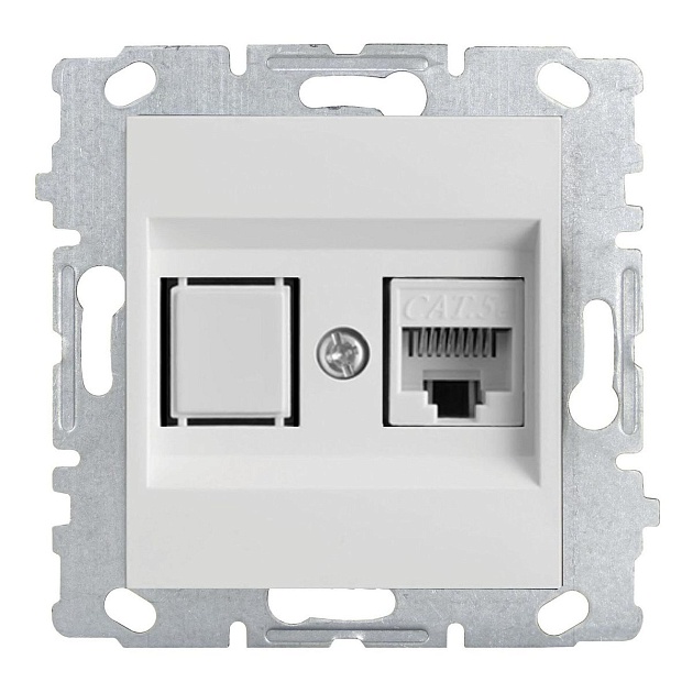 Розетка LAN Vesta-Electric Roma белый FRZCW030201BEL изображение Розетка LAN Vesta-Electric Roma белый FRZCW030201BEL Фото №